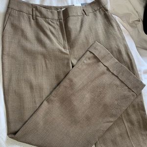 LOFT Pants - Loft Julie flare brown houndstooth cuffed trouser LOFT Pants - Loft Julie flare brown houndstooth cuffed trouser